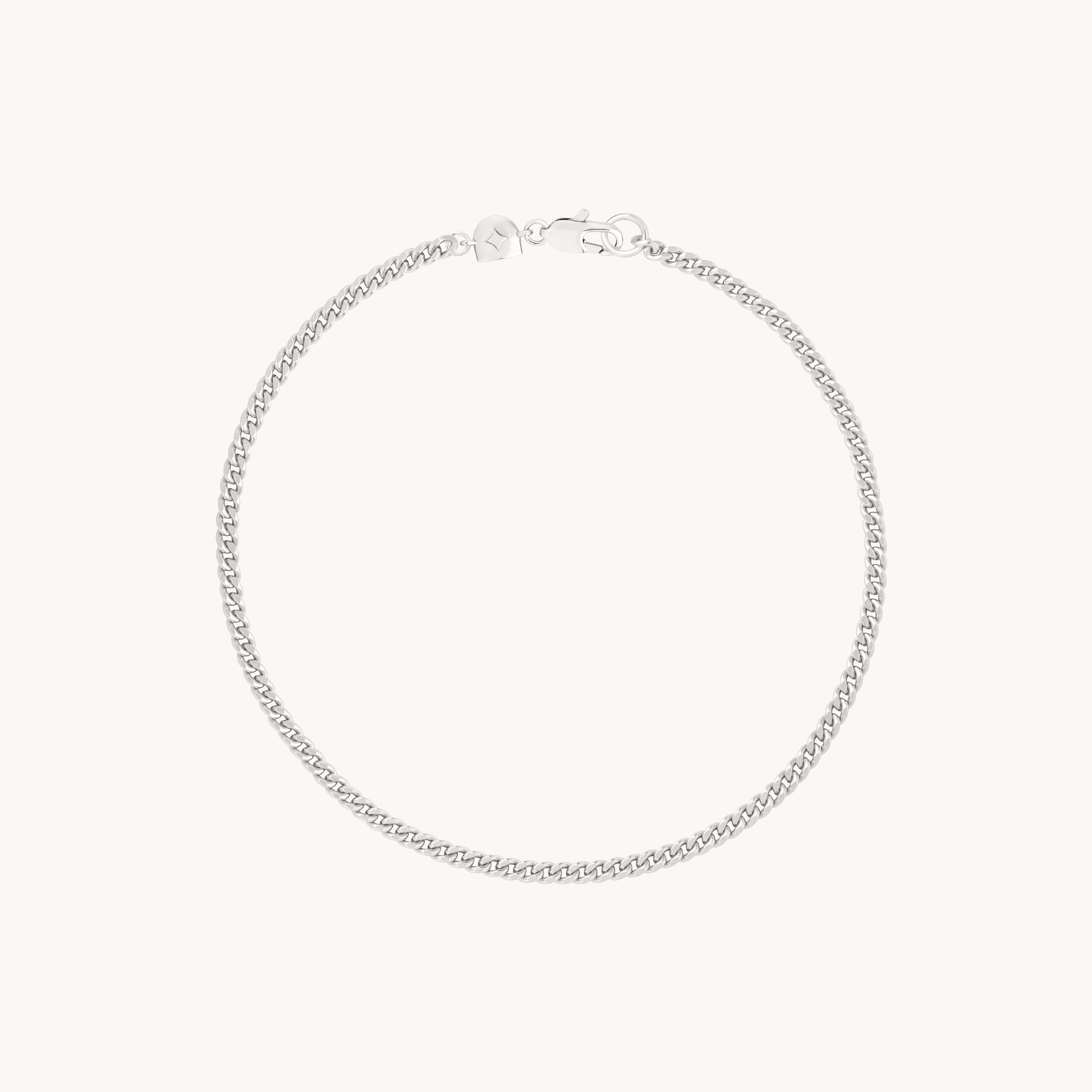 Essential Curb Chain Bracelet in Silver-Astrid & Miyu