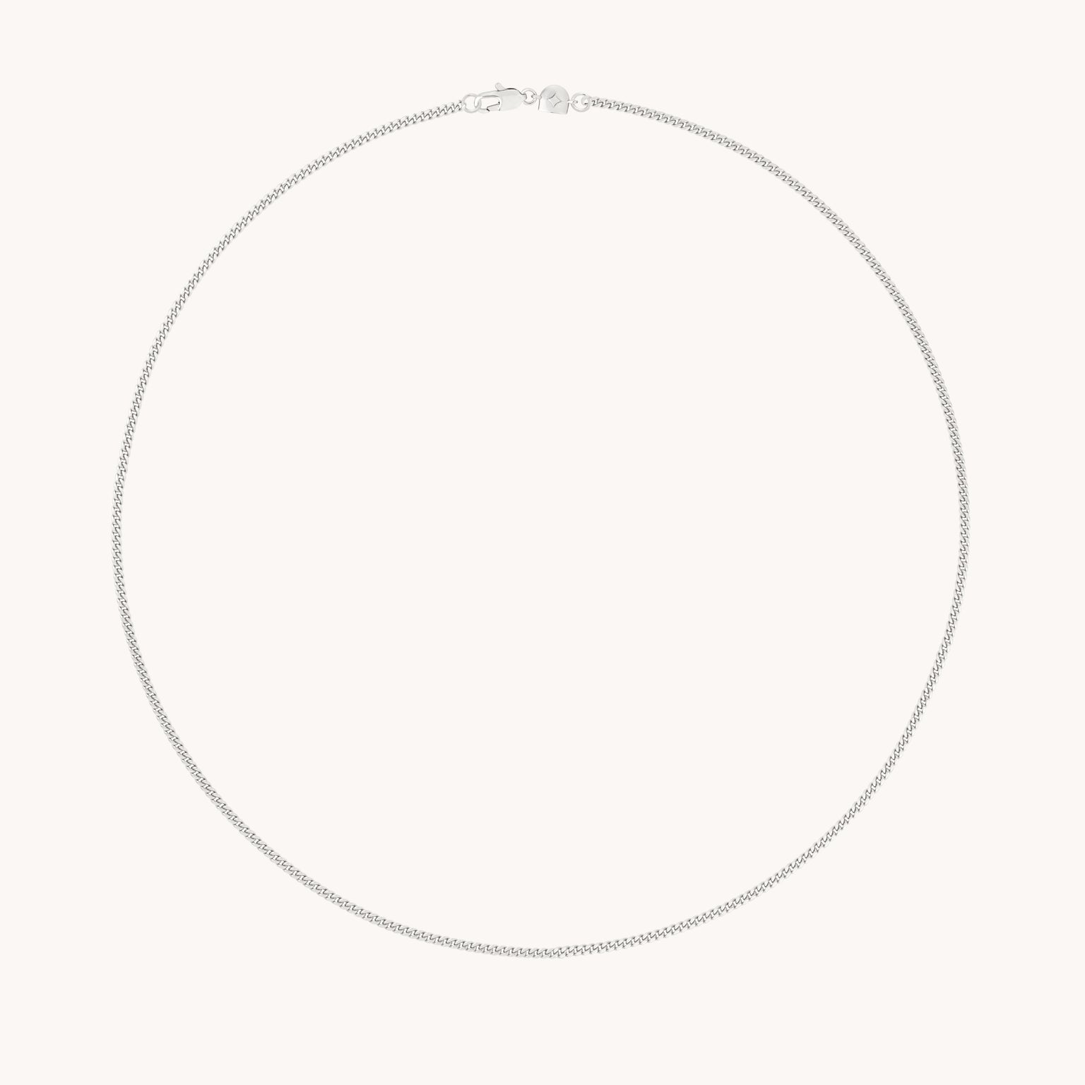 Essential Curb Chain Necklace in Silver-Astrid & Miyu