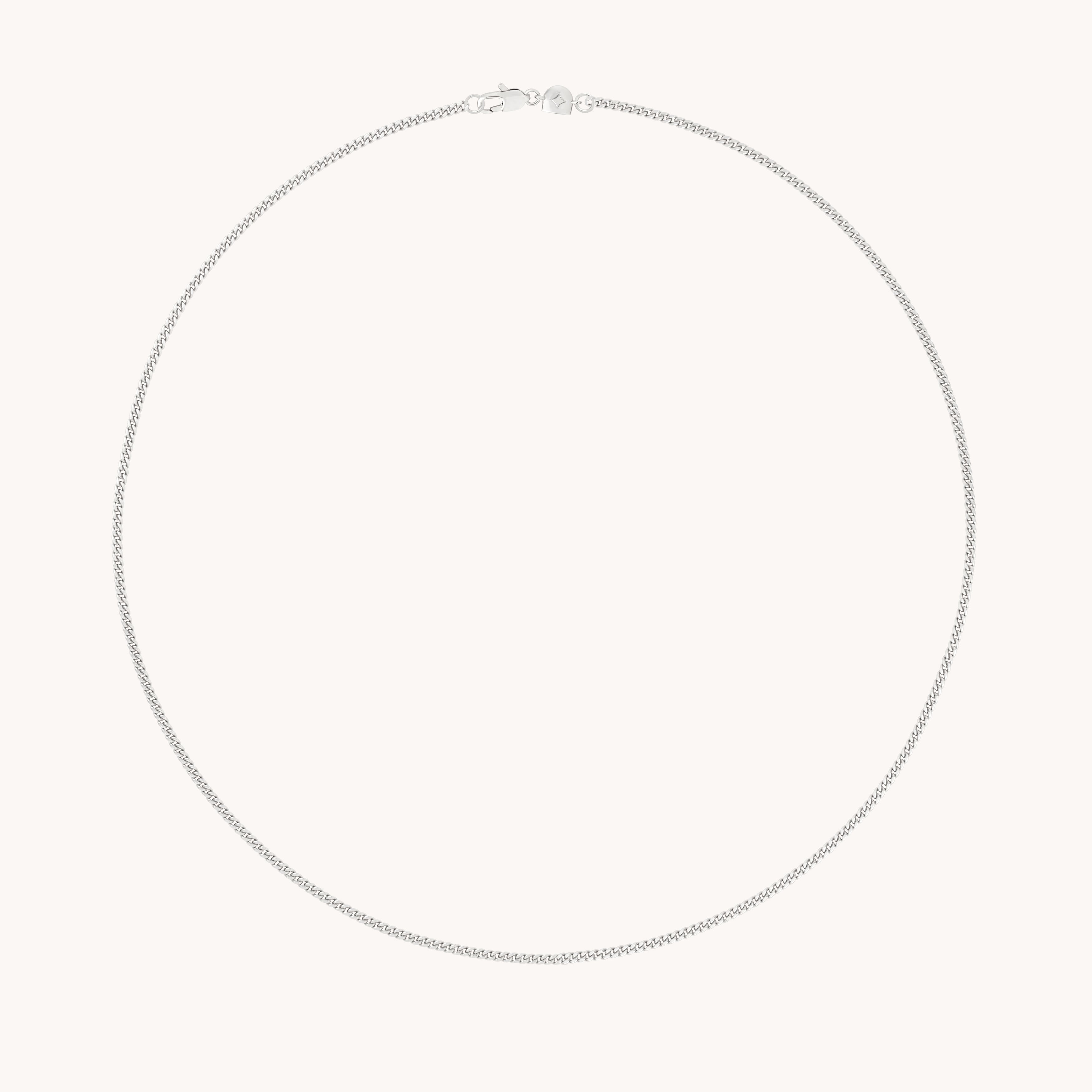 Essential Curb Chain Necklace in Silver-Astrid & Miyu