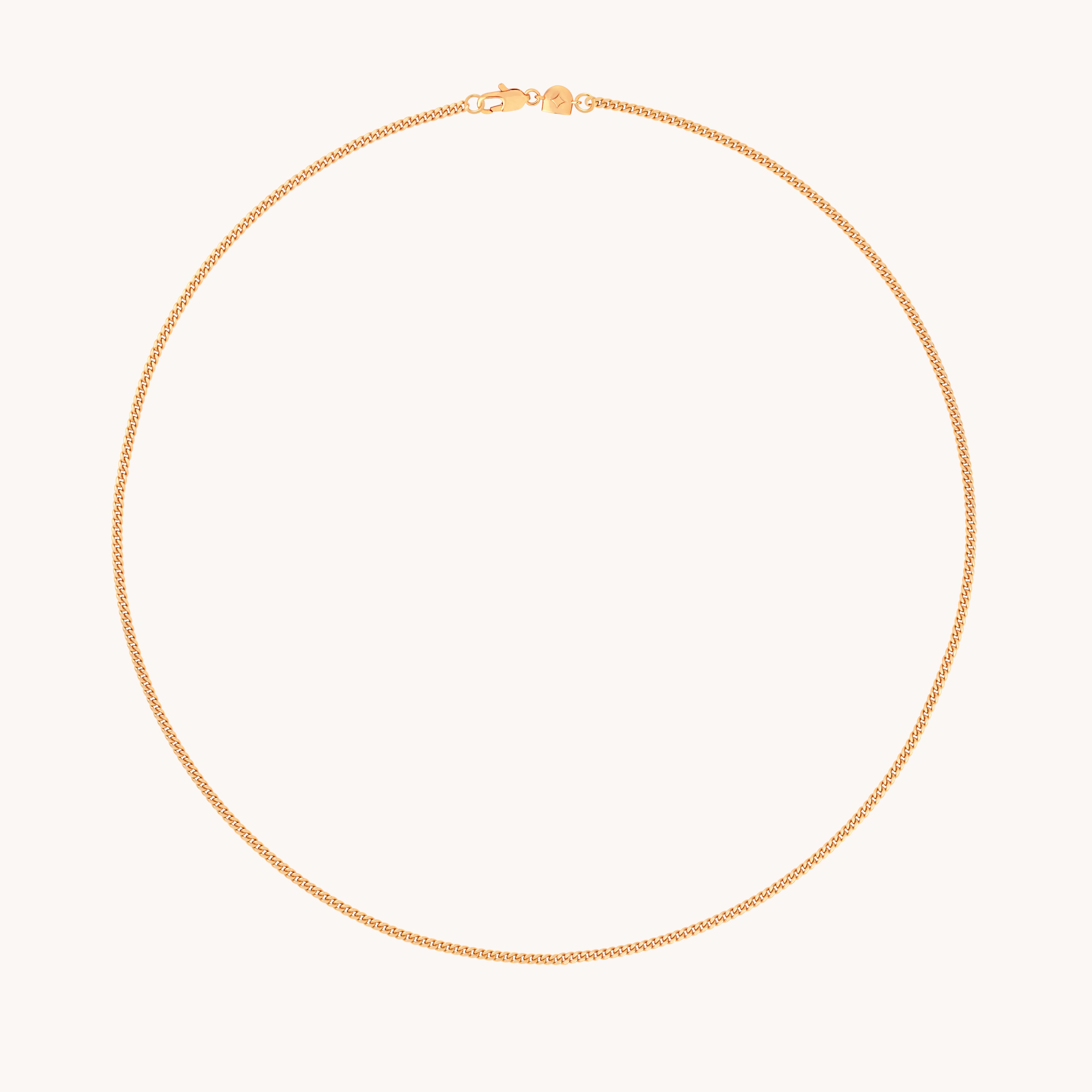 Essential Curb Chain Necklace in Gold-Astrid & Miyu