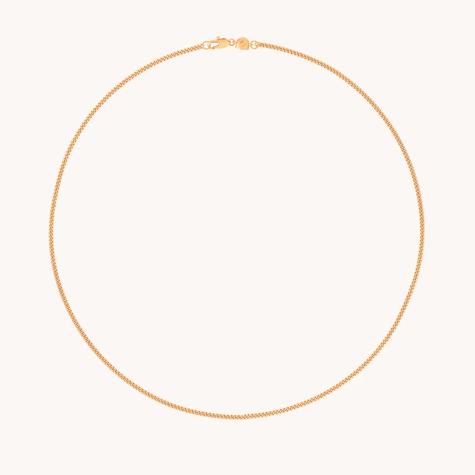 Essential Curb Chain Necklace in Gold-Astrid & Miyu