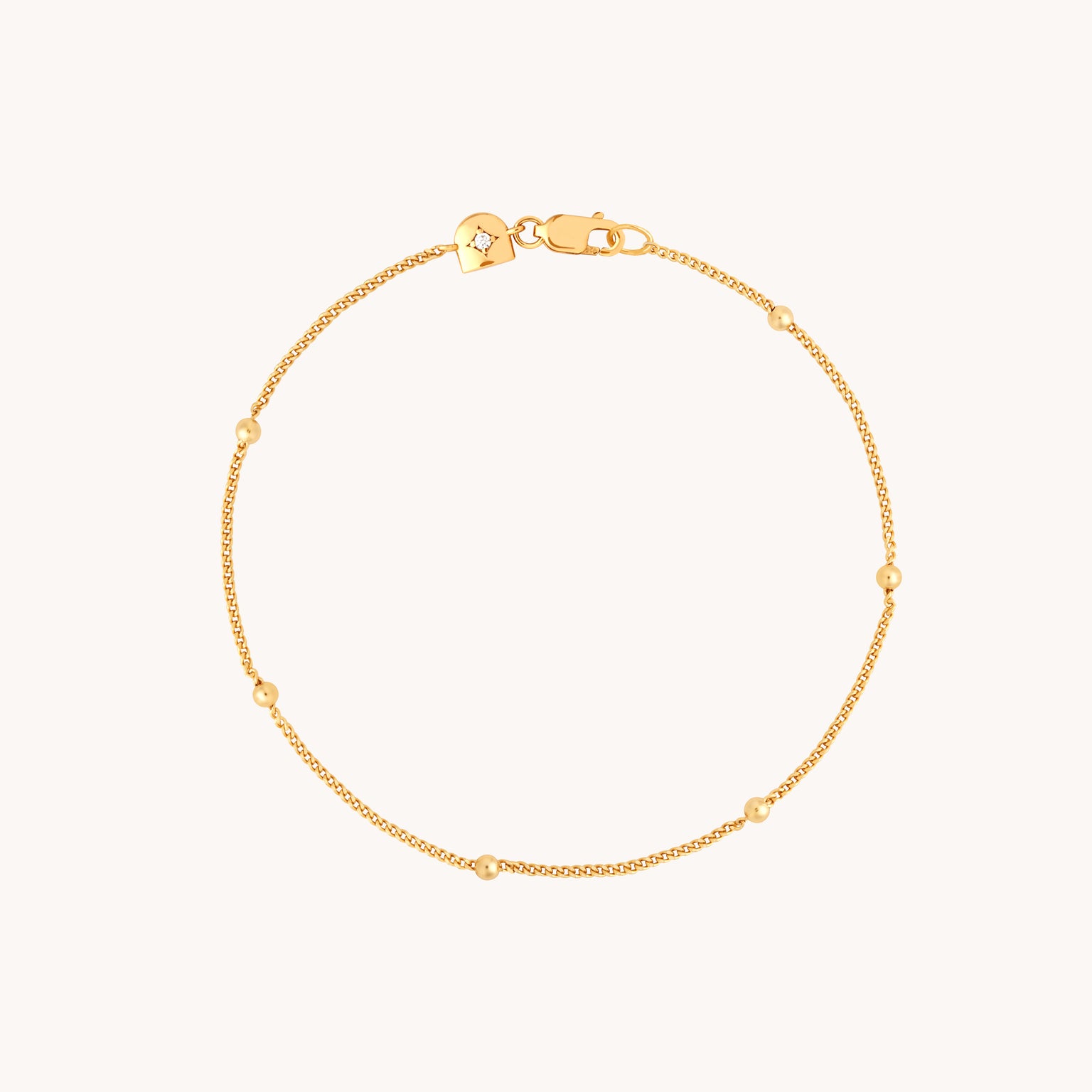 Essential Beaded Chain Bracelet in Gold-Astrid & Miyu