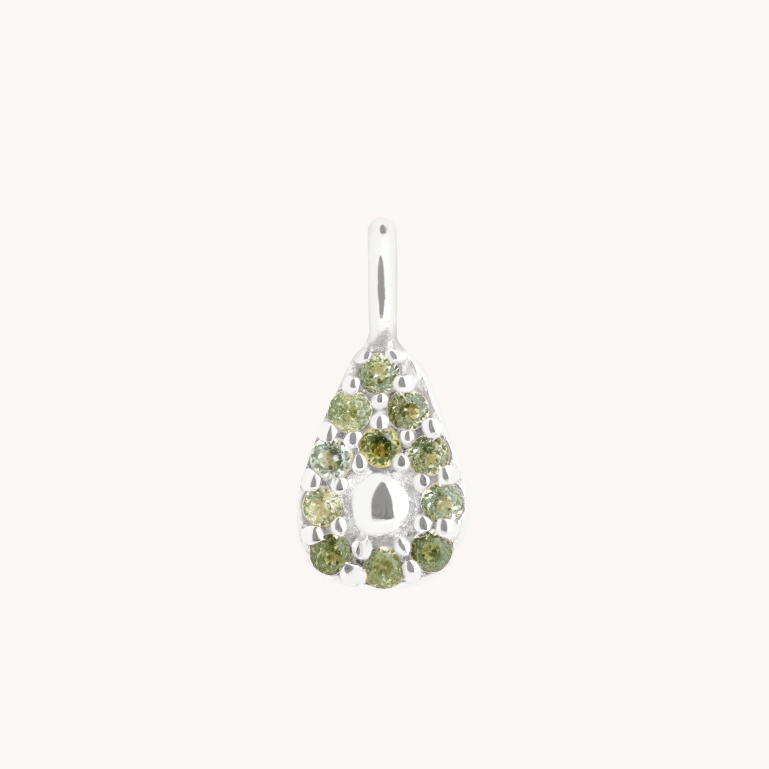 Avocado Charm 9k White Gold-Astrid & Miyu