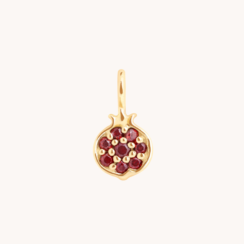 Pomegranate Charm 9k Gold-Astrid & Miyu