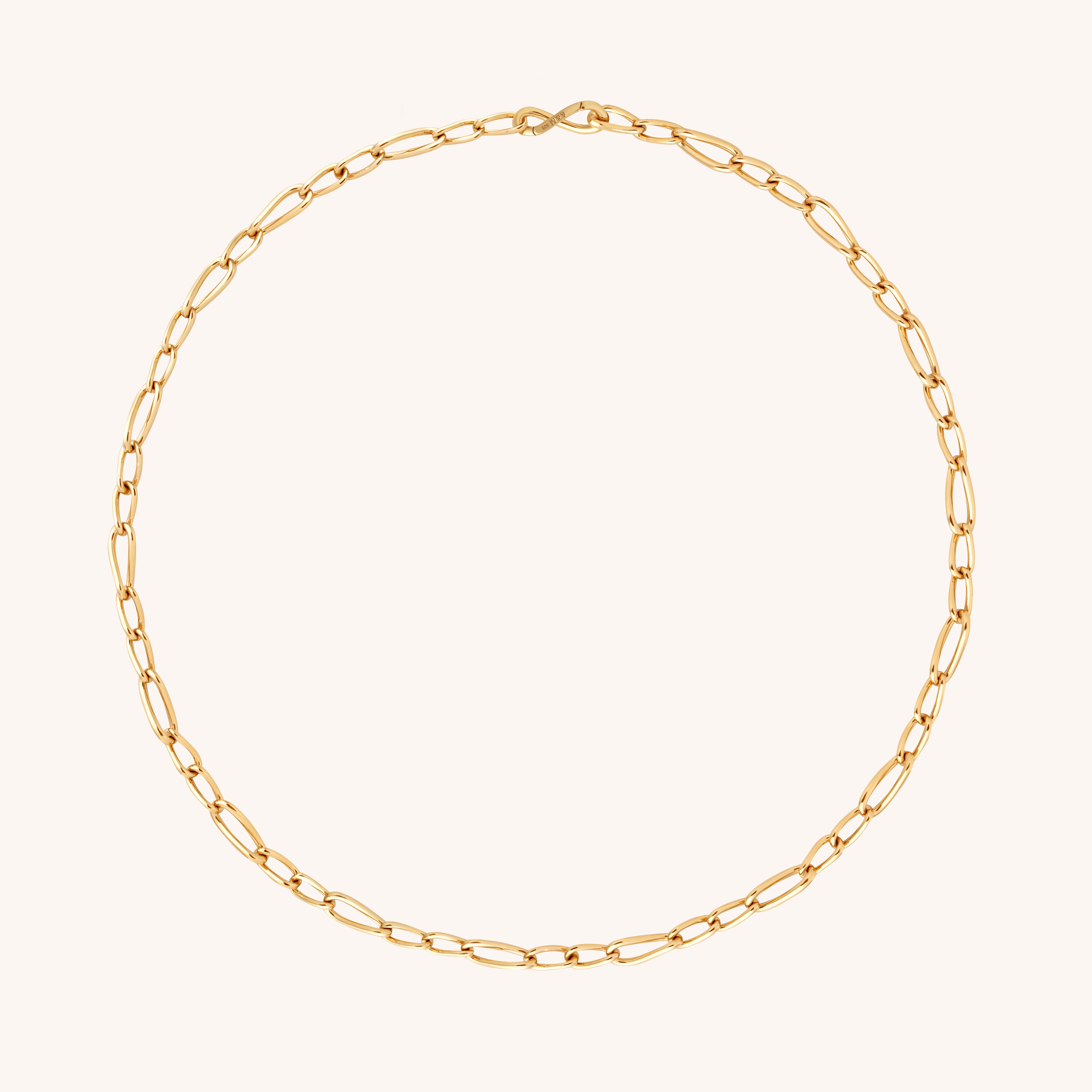 18k Gold Plated Jewellery - Infinite Slim Chain Necklace in Gold - Chain Necklace - Astrid & Miyu