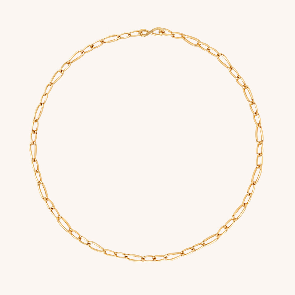 18k Gold Plated Jewellery - Infinite Slim Chain Necklace in Gold - Chain Necklace - Astrid & Miyu