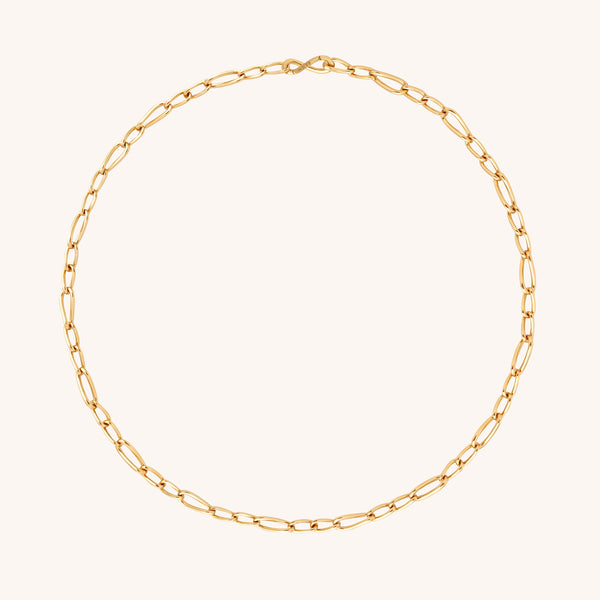18k Gold Plated Jewellery - Infinite Slim Chain Necklace in Gold - Chain Necklace - Astrid & Miyu