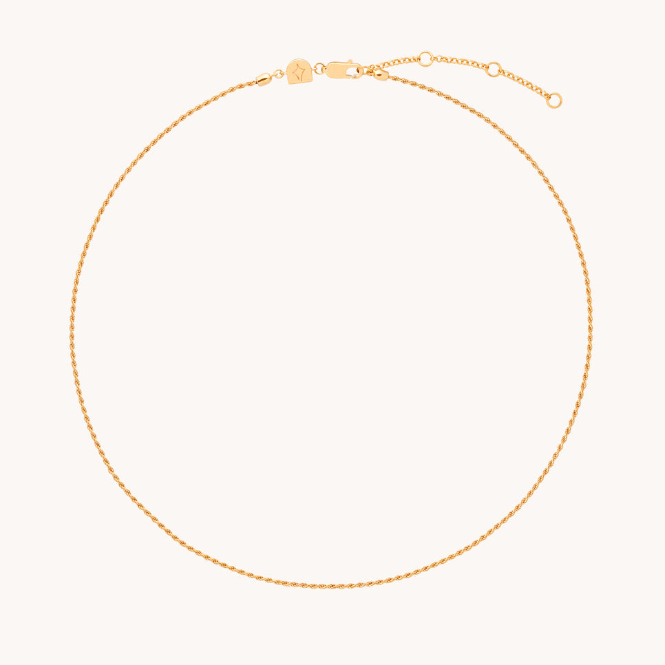 18k Gold Plated Jewellery - Essential Rope Chain Necklace in Gold - Chain Necklace - Astrid & Miyu