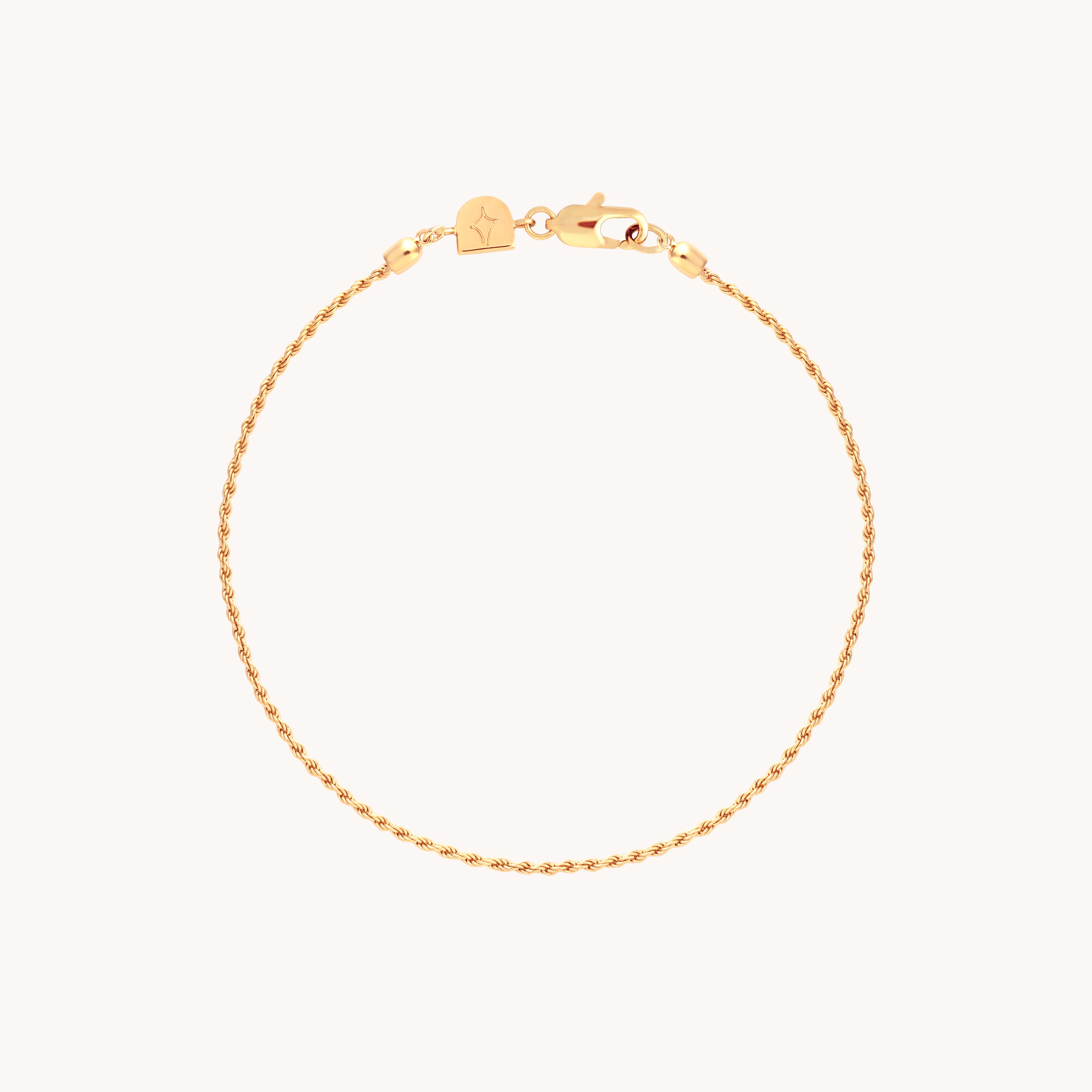 18k Gold Plated Jewellery - Essential Rope Chain Bracelet in Gold - Chain Bracelet - Astrid & Miyu