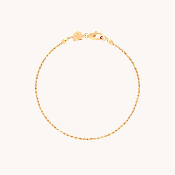 18k Gold Plated Jewellery - Essential Rope Chain Bracelet in Gold - Chain Bracelet - Astrid & Miyu