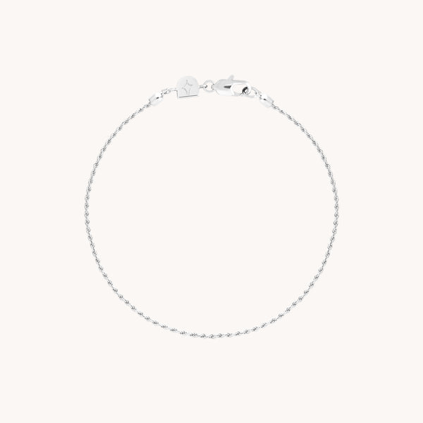Bracelets - Essential Rope Chain Bracelet in Silver - Chain Bracelet - Astrid & Miyu