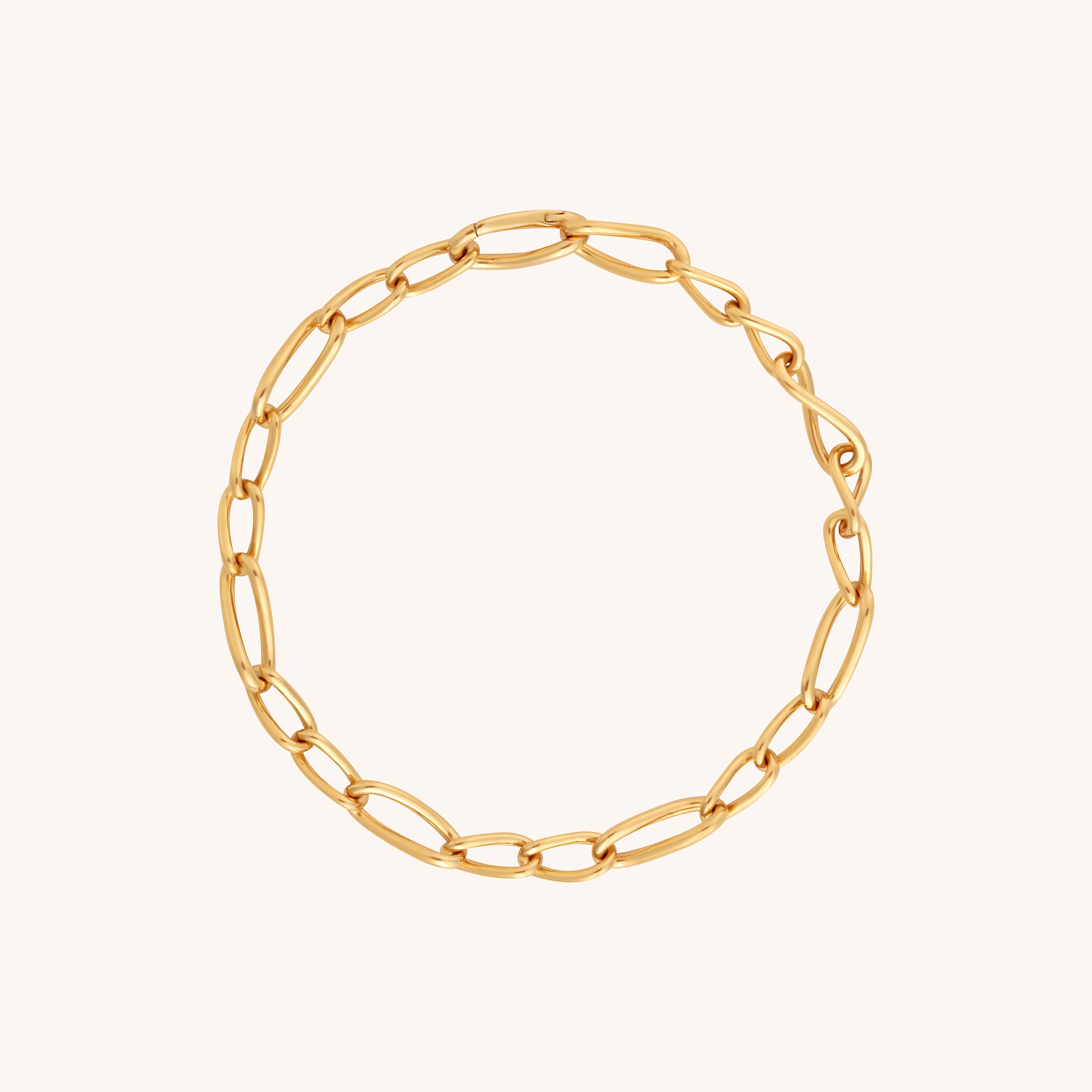 18k Gold Plated Jewellery - Infinite Slim Chain Bracelet in Gold - Chain Bracelet - Astrid & Miyu