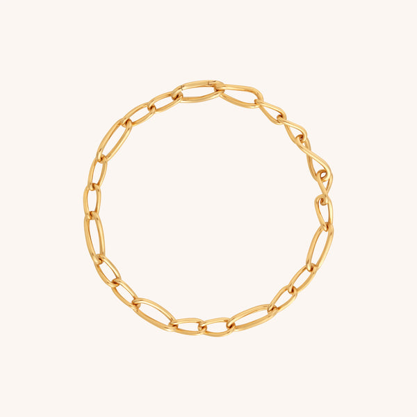 18k Gold Plated Jewellery - Infinite Slim Chain Bracelet in Gold - Chain Bracelet - Astrid & Miyu