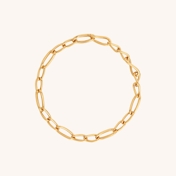 18k Gold Plated Jewellery - Infinite Slim Chain Bracelet in Gold - Chain Bracelet - Astrid & Miyu