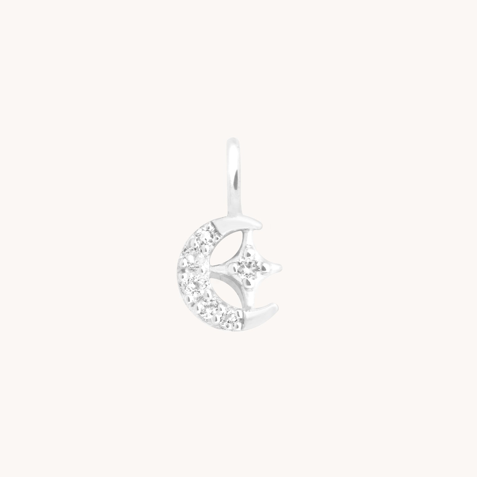 Motif Charms - Pavé Celestial Charm 9k White Gold - Welding Charm - Astrid & Miyu