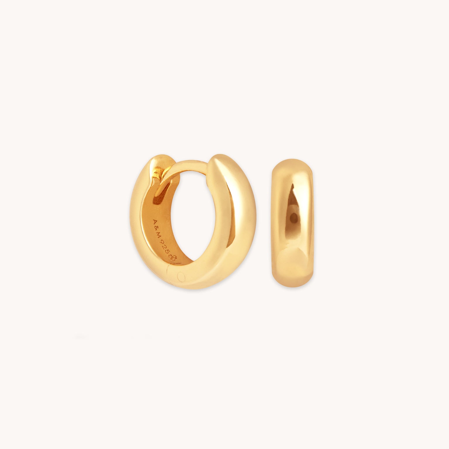 18k Gold Plated Jewellery - Bold Essential Huggies in Gold - Huggies - Astrid & Miyu