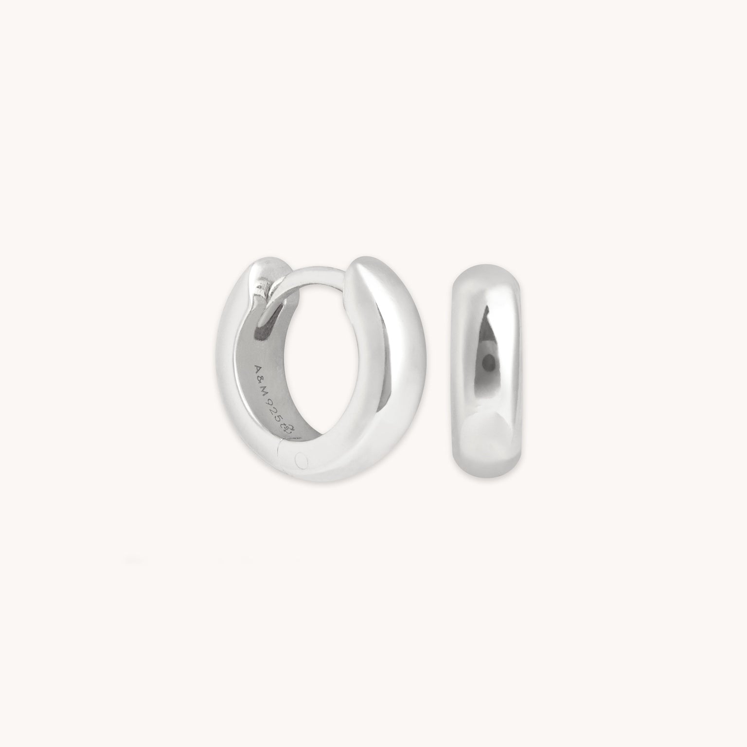 Earrings - Bold Essential Huggies in Silver - Huggies - Astrid & Miyu