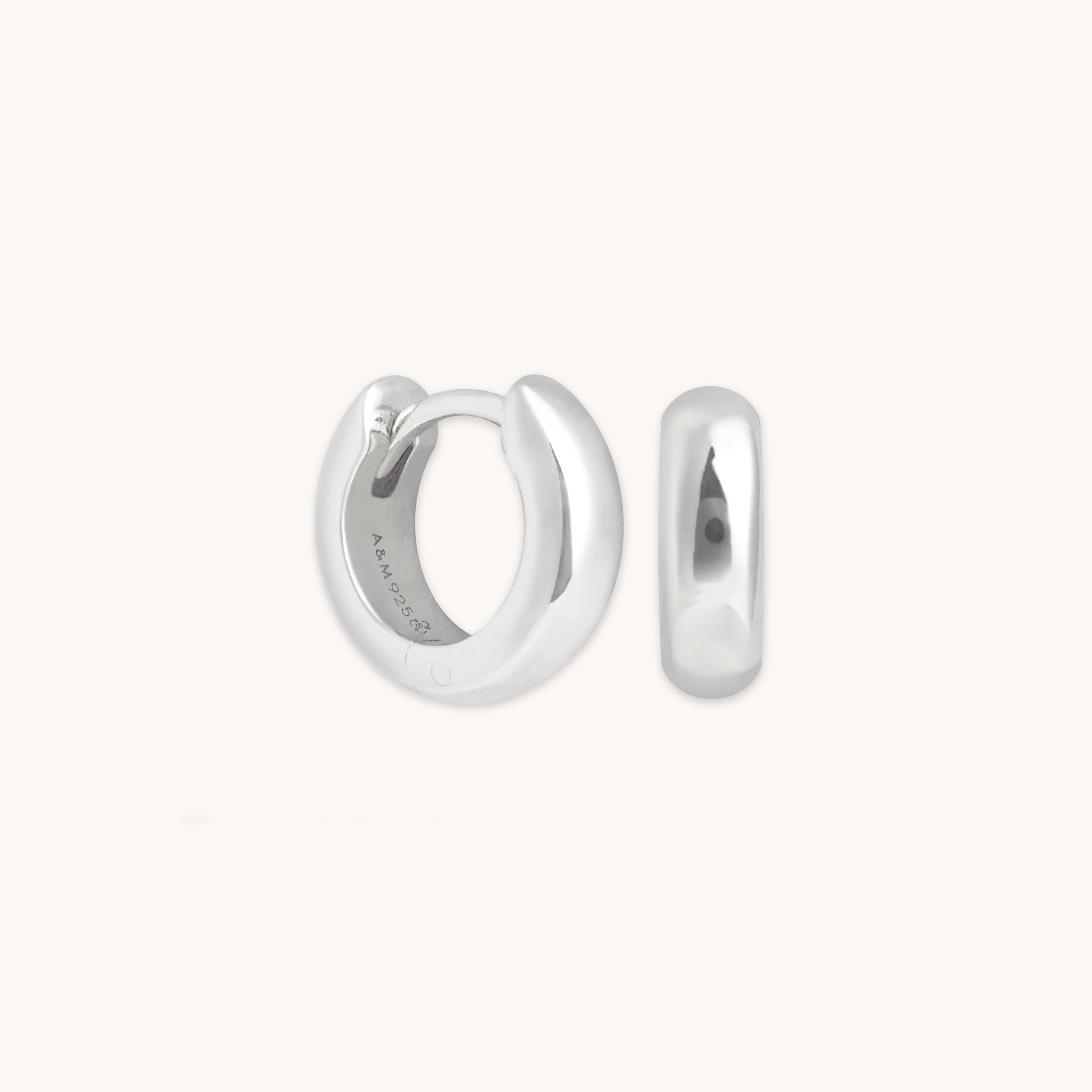 Earrings - Bold Essential Huggies in Silver - Huggies - Astrid & Miyu