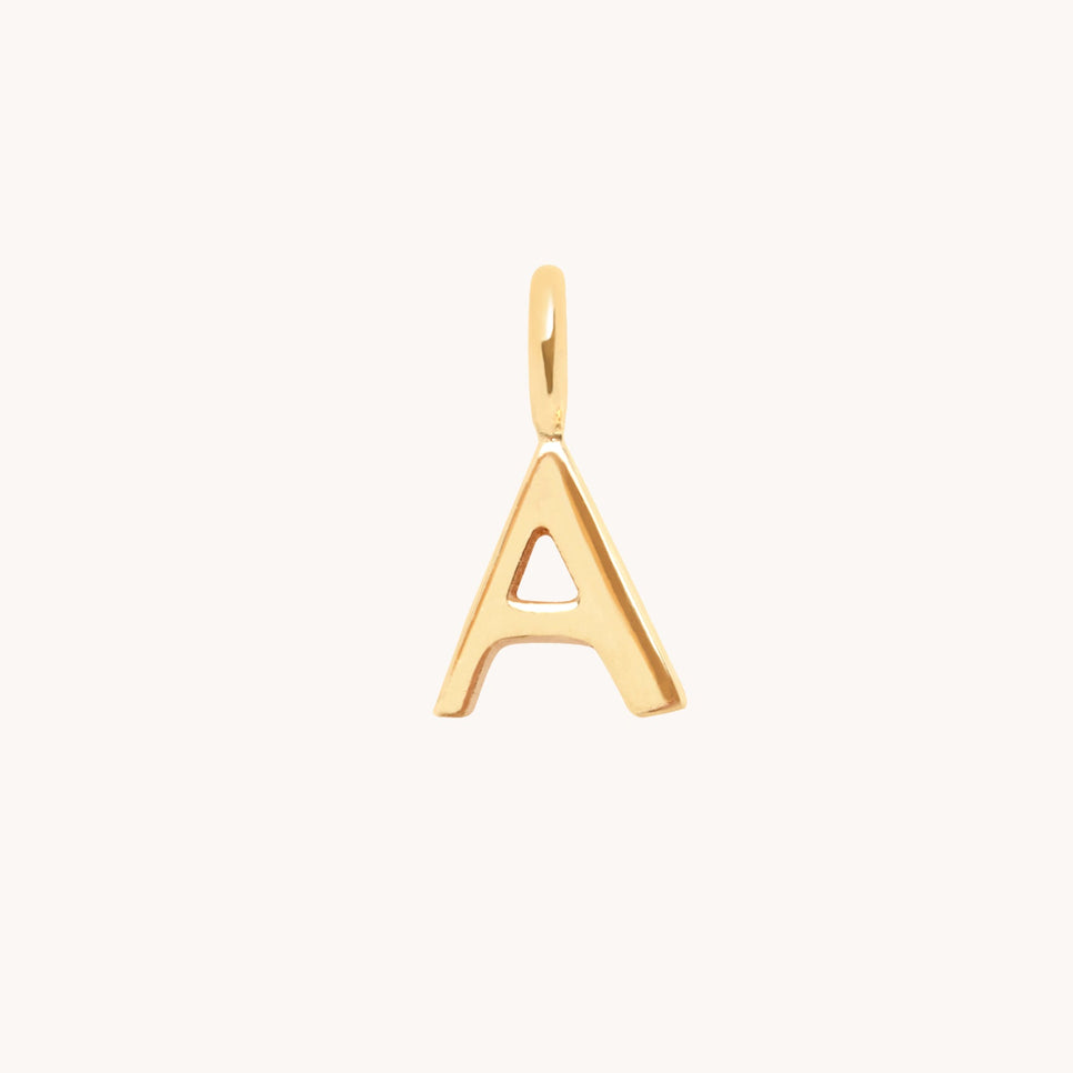 Initial Charms - A Initial Charm 9k Gold - Welding Charm - Astrid & Miyu