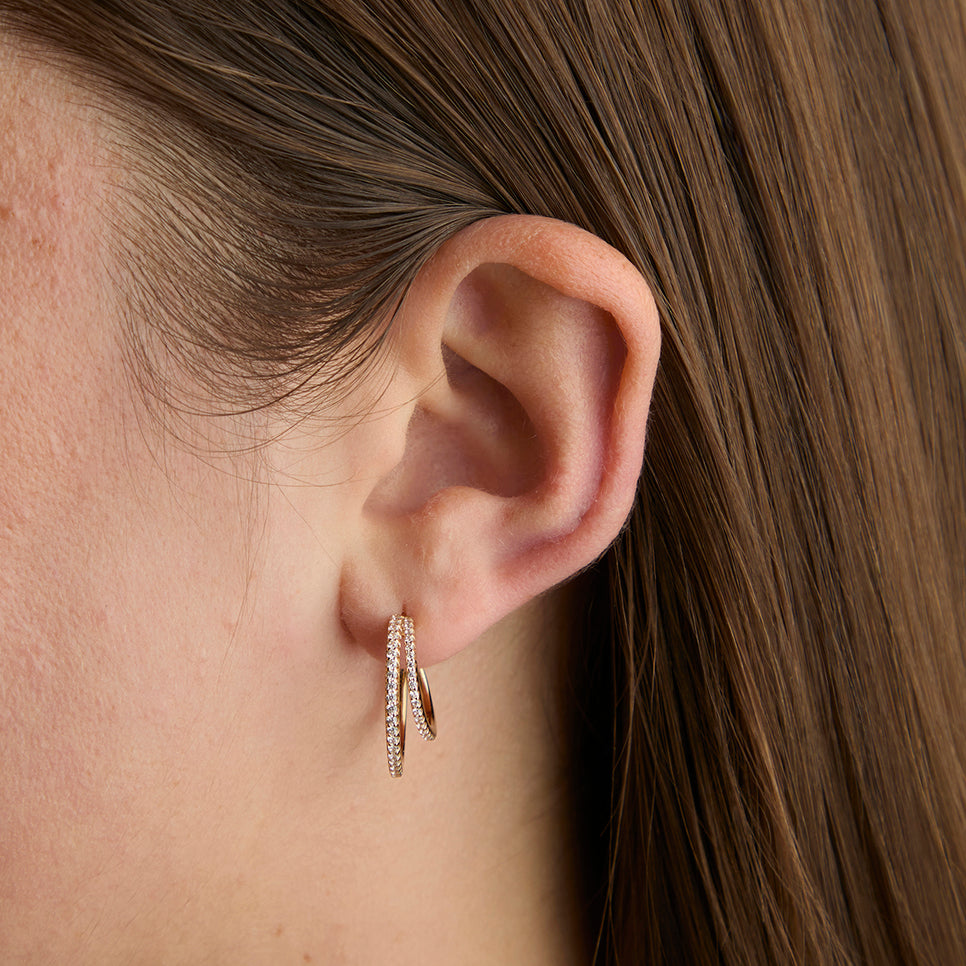 Illusion Crystal Hoops in Gold-Astrid & Miyu