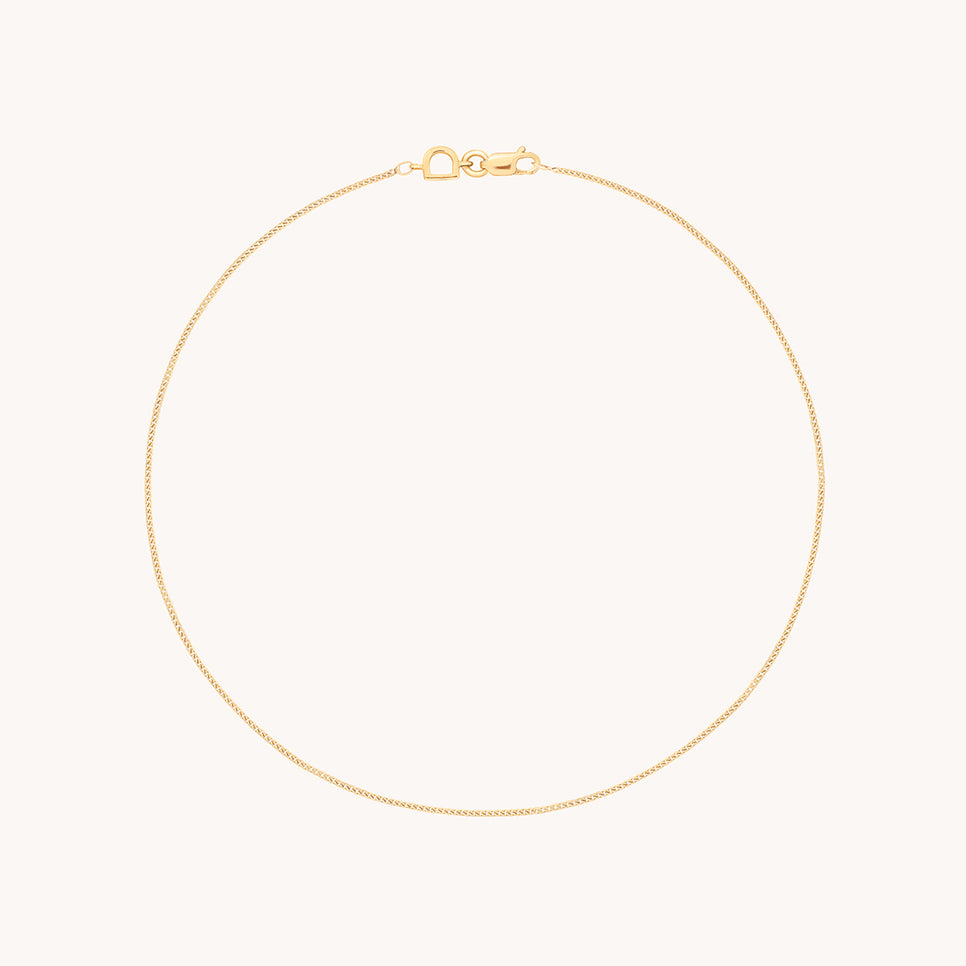 Bold Miyu Story Chain Anklet in Solid Gold-Astrid & Miyu