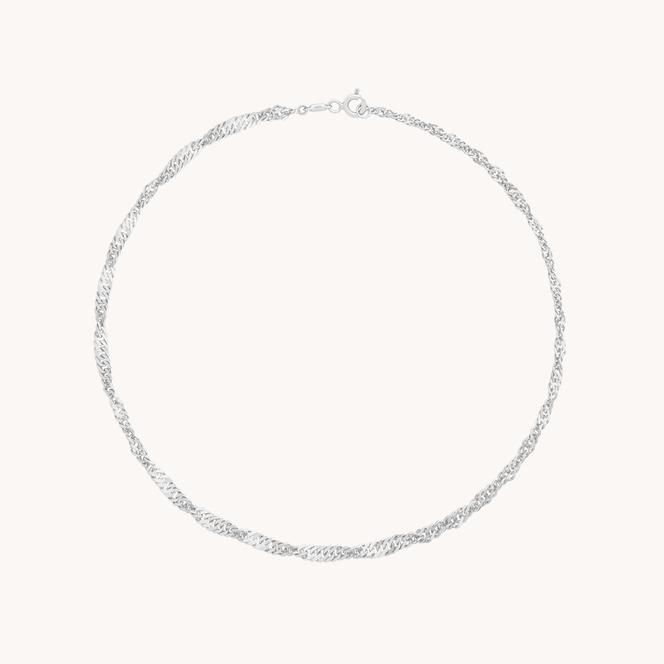 Bold Astrid Chain Bracelet in Solid White Gold-Astrid & Miyu