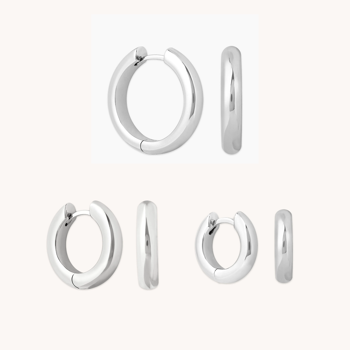 Bold Zodiacs & Zodiac Gift Sets - Bold Hoops Gift Set in Silver - Stacking Sets - Astrid & Miyu