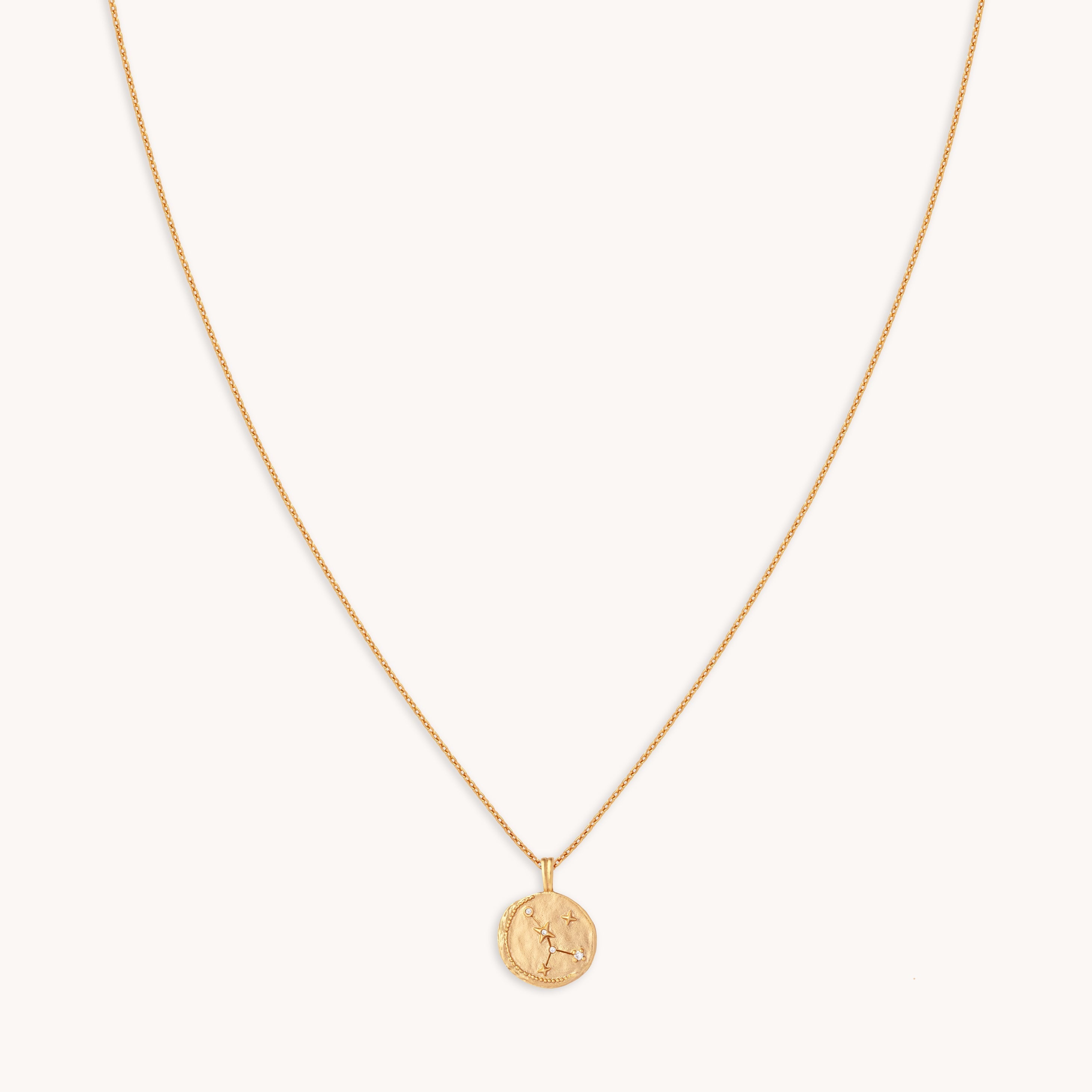 Cancer Zodiac Gold Pendant Necklace Astrid Miyu Necklaces