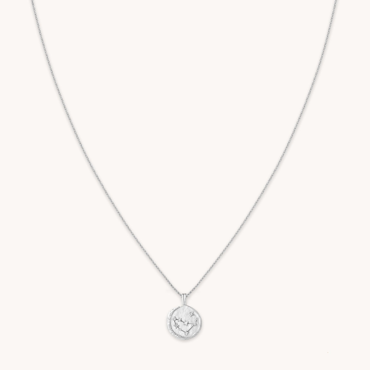 Capricorn Zodiac Pendant Necklace in Silver