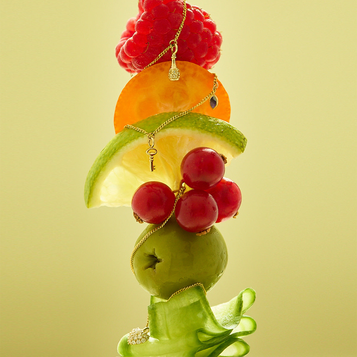 Motif Charms - Champagne Bottle Charm 9k White Gold - Welding Charm - Astrid & Miyu