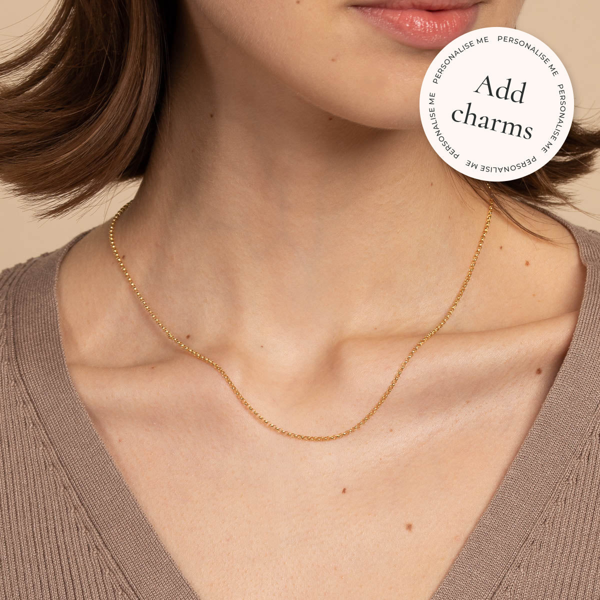 Gold Necklaces - Chelsea Story Chain Necklace in Solid Gold - Story Chain - Astrid & Miyu