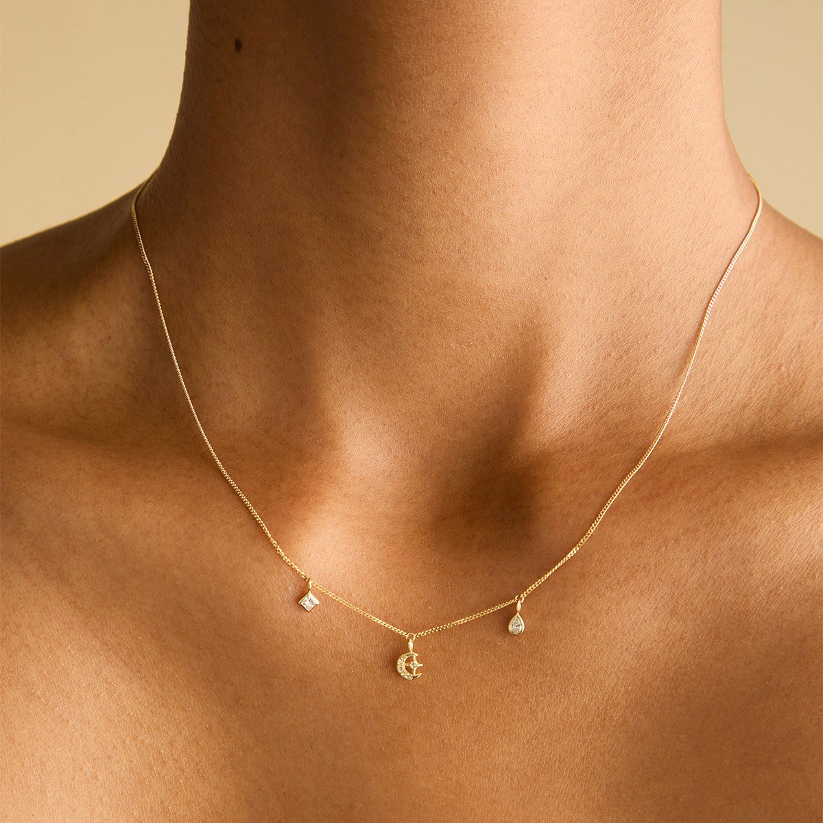 Motif Charms - Pavé Celestial Charm 9k Gold - Welding Charm - Astrid & Miyu