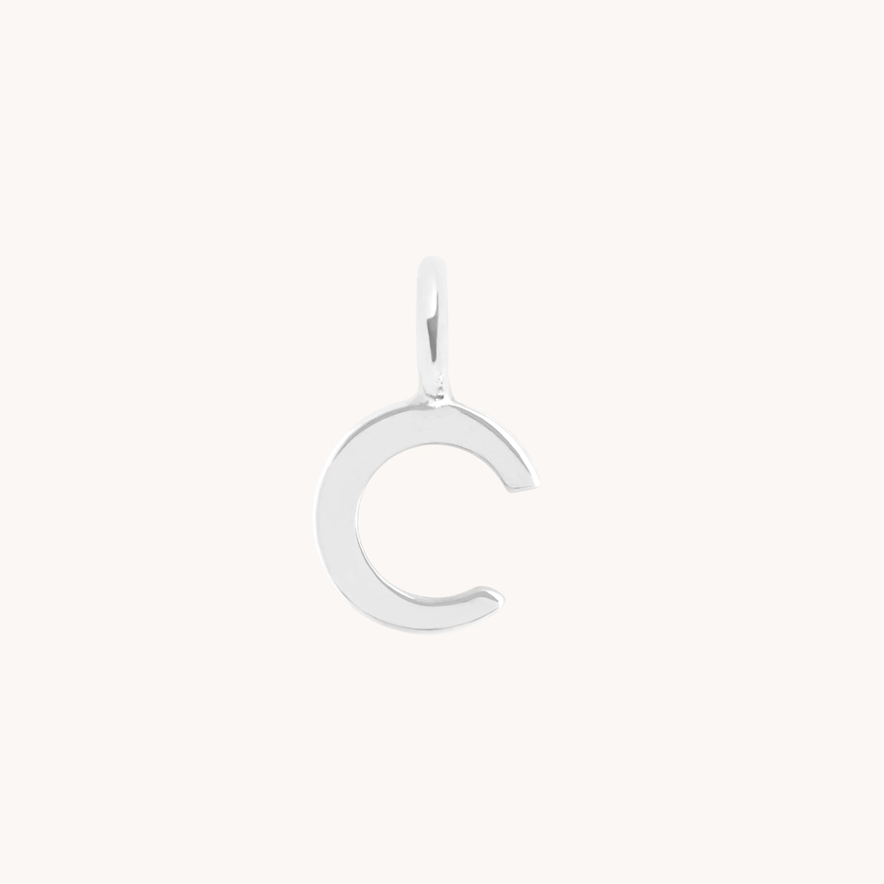 Initial Charms - C Initial Charm 9k White Gold - Welding Charm - Astrid & Miyu