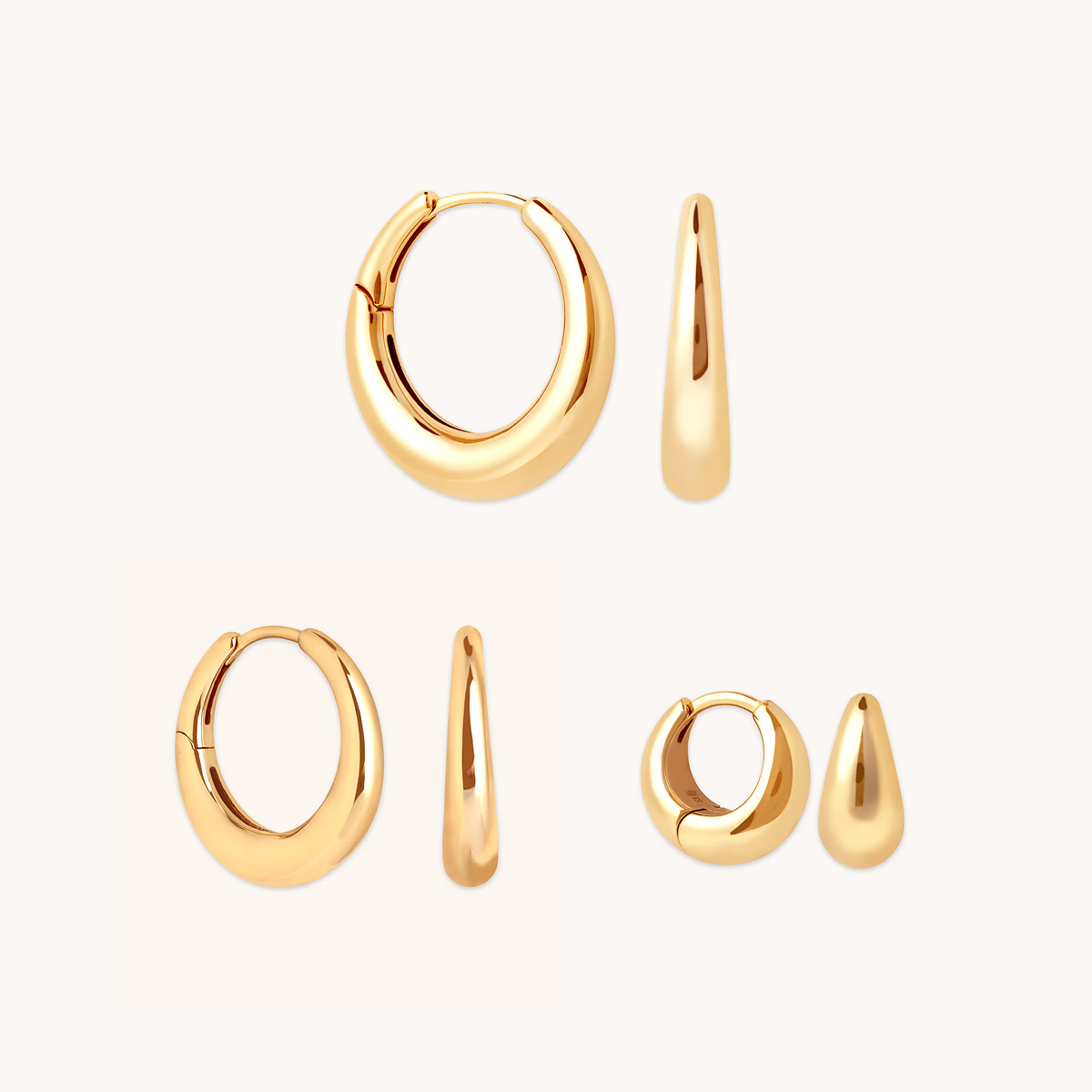 Bold Zodiacs & Zodiac Gift Sets - Dome Gift Set in Gold - Stacking Sets - Astrid & Miyu