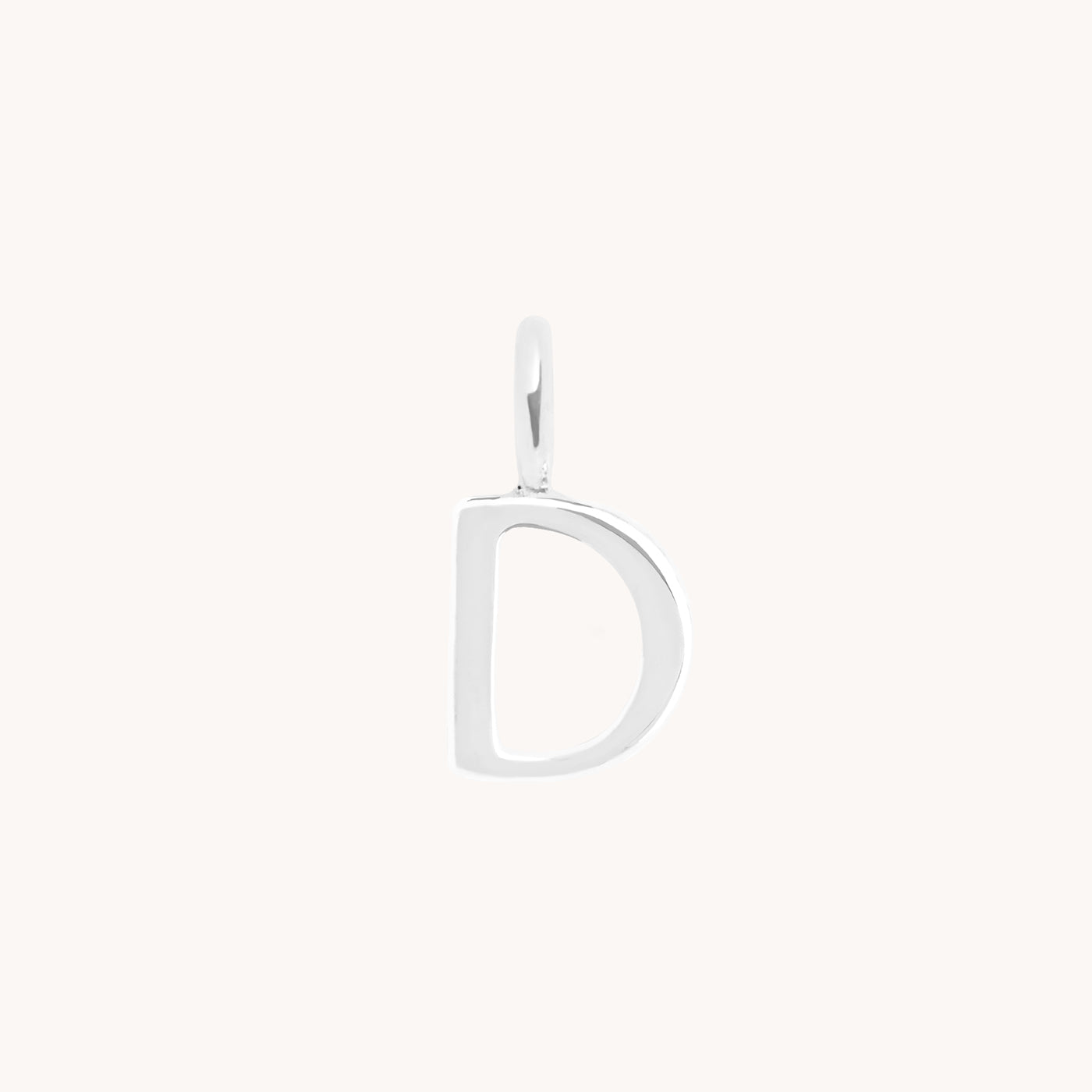 Initial Charms - D Initial Charm 9k White Gold - Welding Charm - Astrid & Miyu