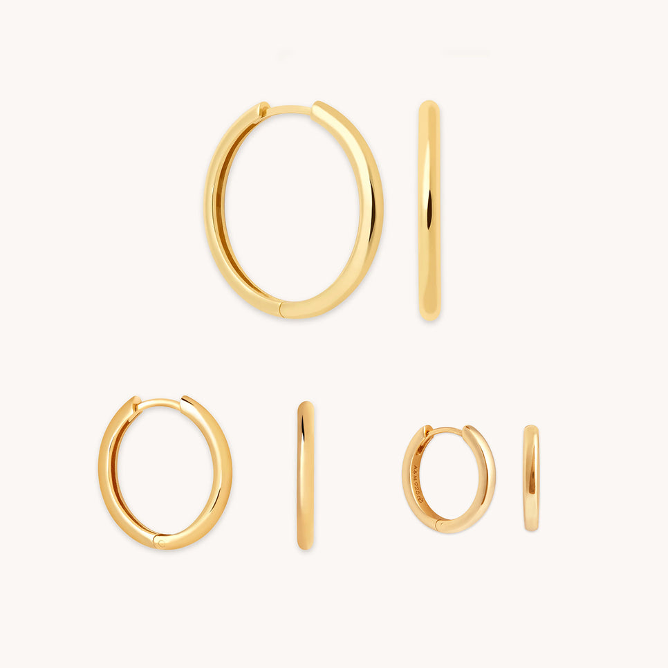 Essential Hoops Gift Set in Gold-Astrid & Miyu