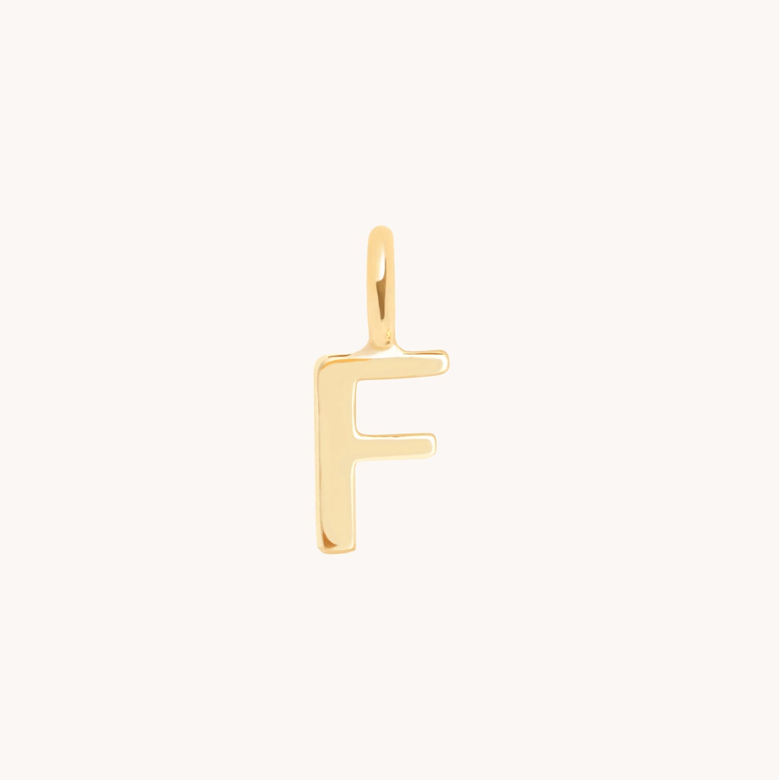 Initial Charms - F Initial Charm 9k Gold - Welding Charm - Astrid & Miyu
