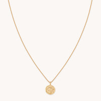 Gemini Zodiac Pendant Necklace in Gold