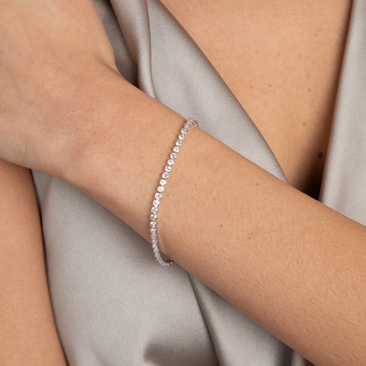 Bold Zodiacs & Zodiac Gift Sets - Gleam Tennis Bracelet Gift Set in Silver - Stacking Sets - Astrid & Miyu