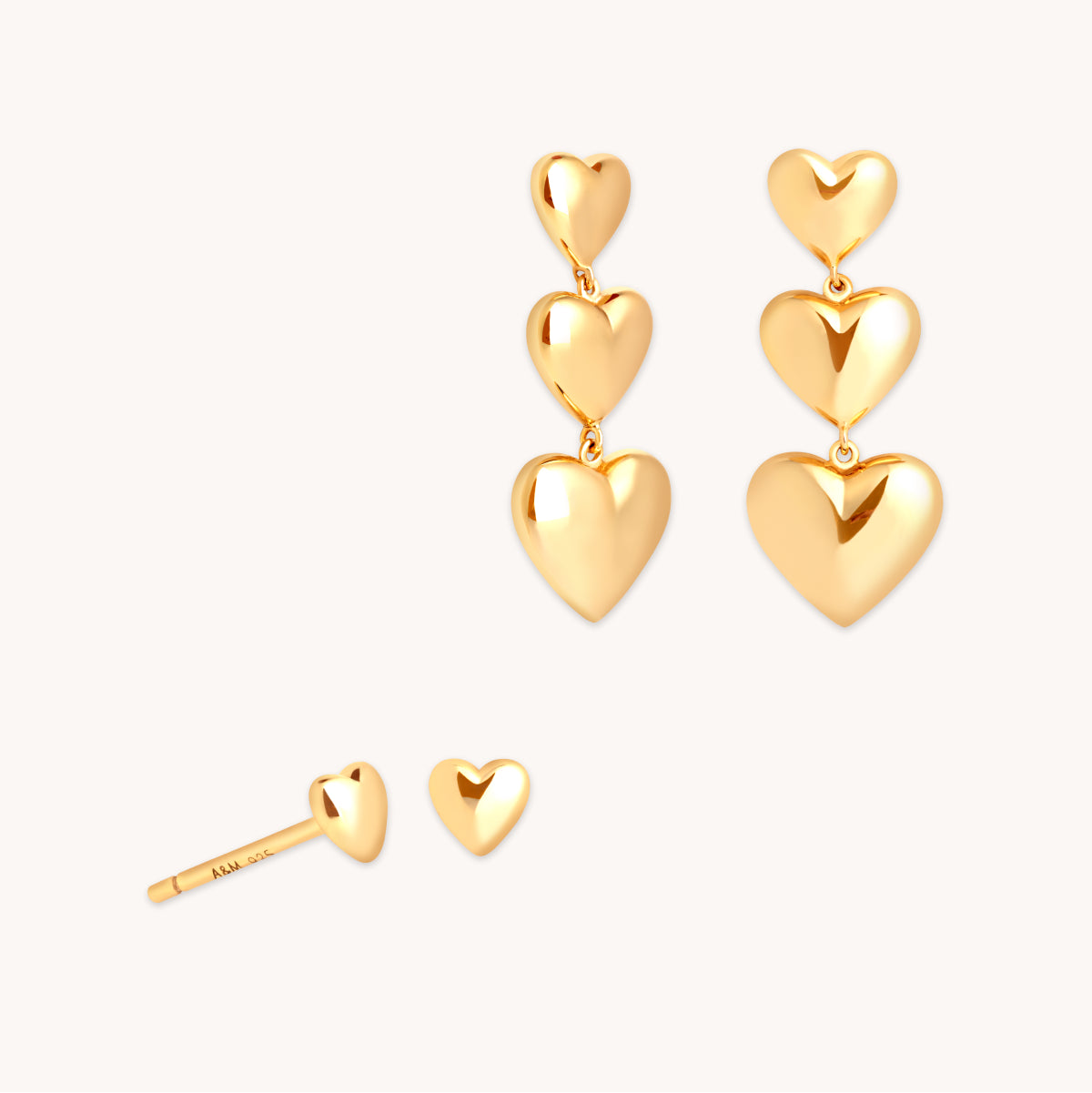 18k Gold Plated Jewellery - Bold Love Gift Set in Gold - Stacking Sets - Astrid & Miyu