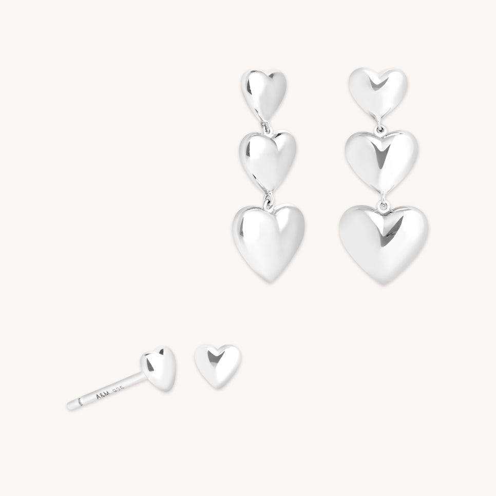 Bold Zodiacs & Zodiac Gift Sets - Bold Love Gift Set in Silver - Stacking Sets - Astrid & Miyu