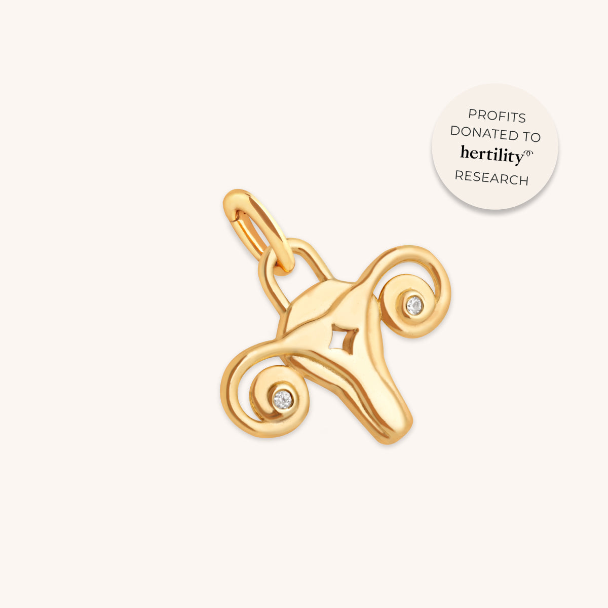 A&M x Hertility Uterus Charm in Gold-Astrid & Miyu