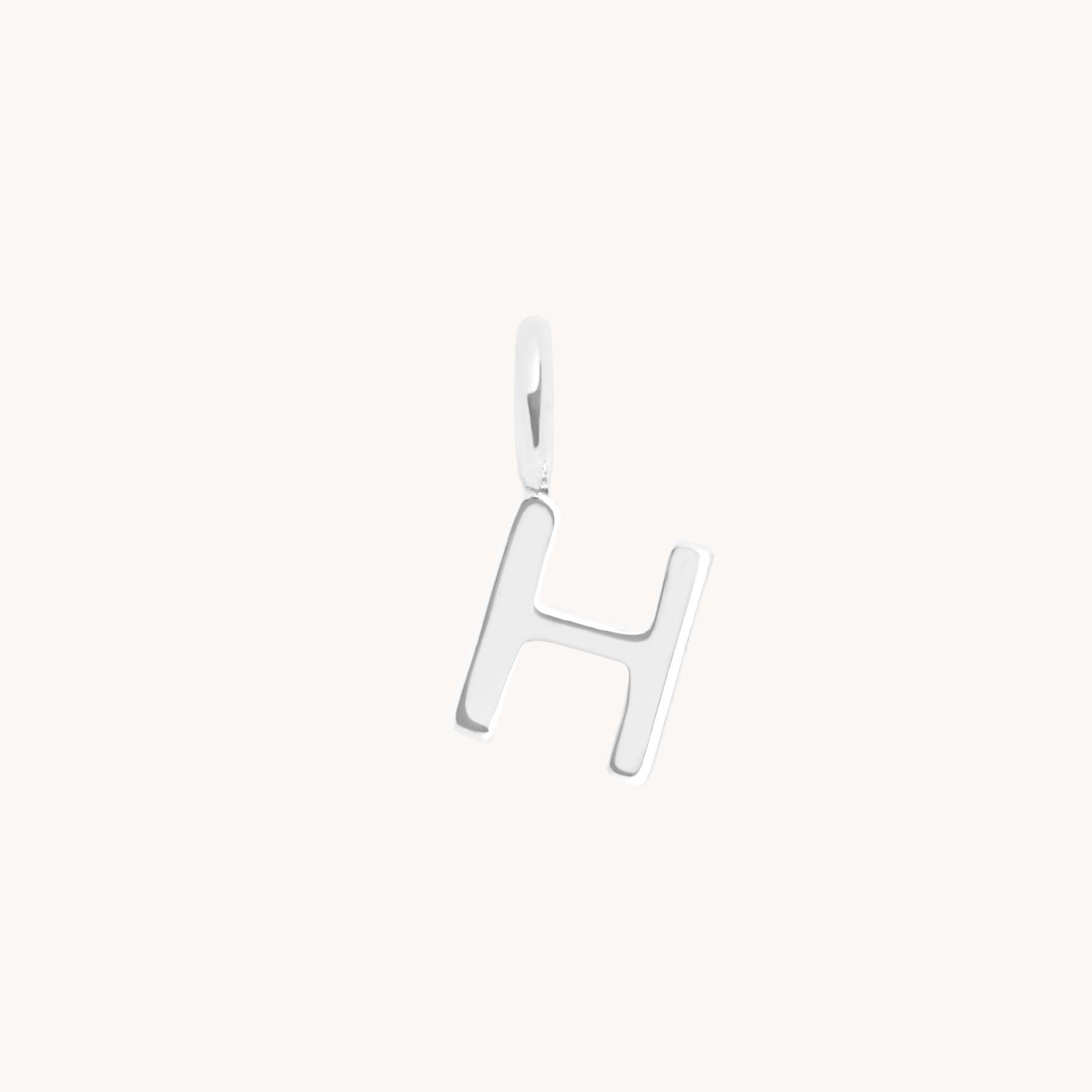 Initial Charms - H Initial Charm 9k White Gold - Welding Charm - Astrid & Miyu