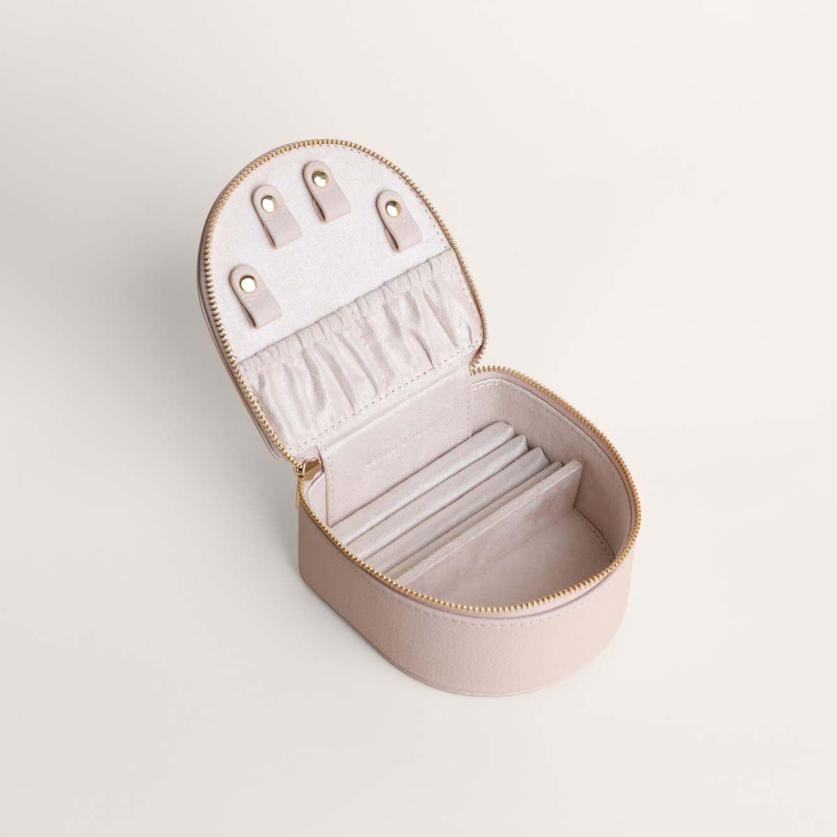 Jewellery Boxes - Leather Jewellery Box in Fawn Sand - Jewellery Box - Astrid & Miyu