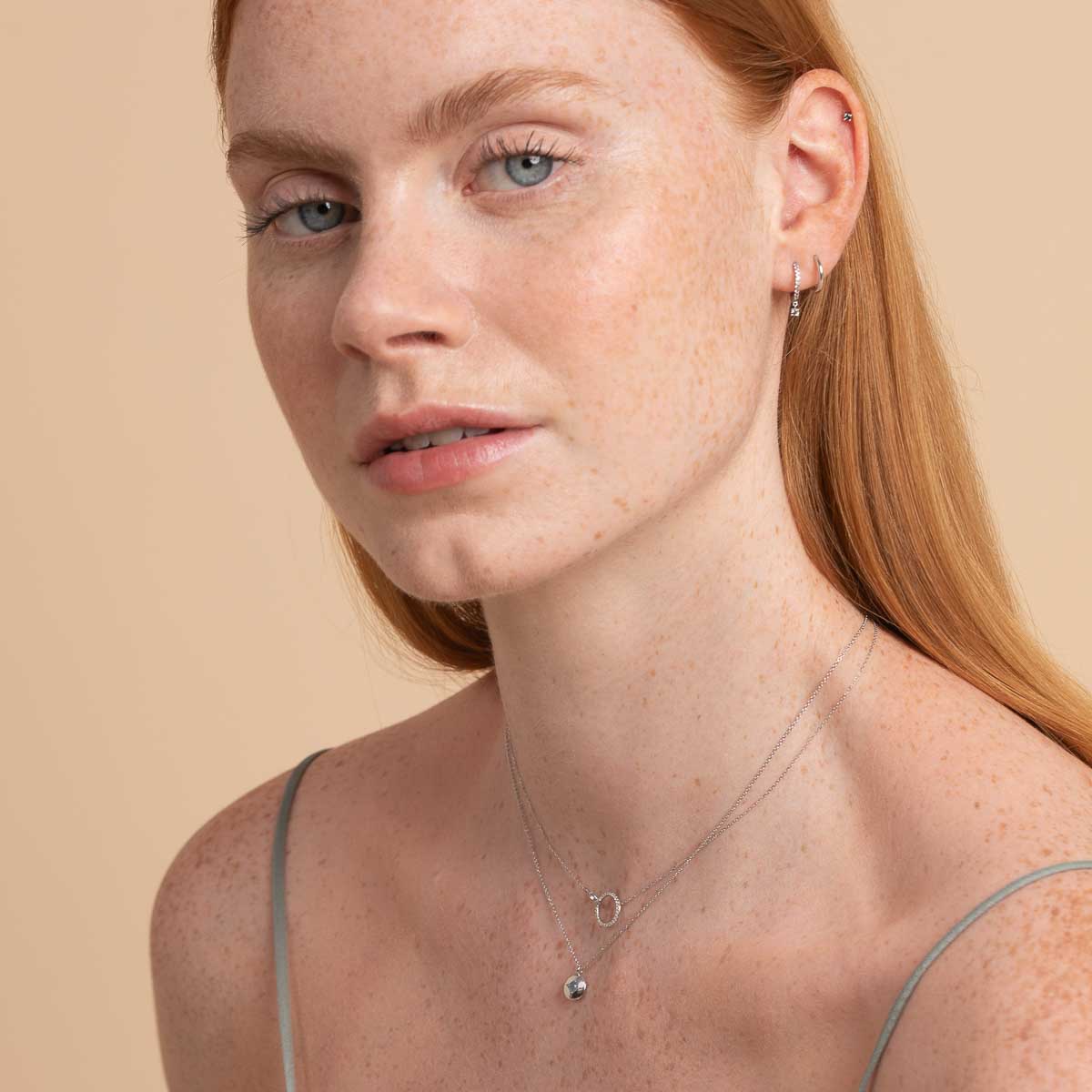 Birthstone Earrings - March Aquamarine Birthstone Earrings in Solid White Gold - Stud Earrings - Astrid & Miyu