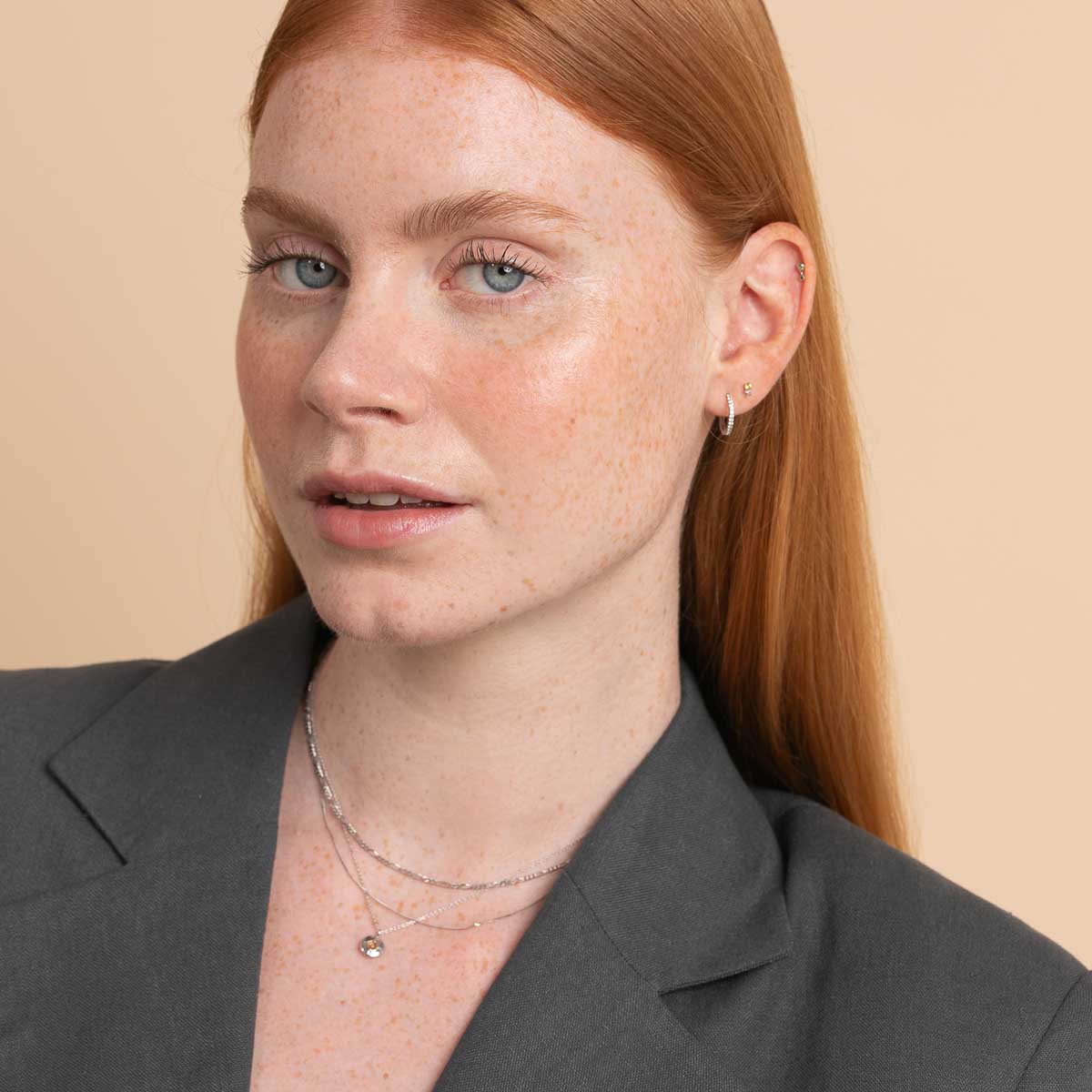 Gemstone Jewellery - November Citrine Birthstone Necklace in Solid White Gold - Pendant Necklace - Astrid & Miyu