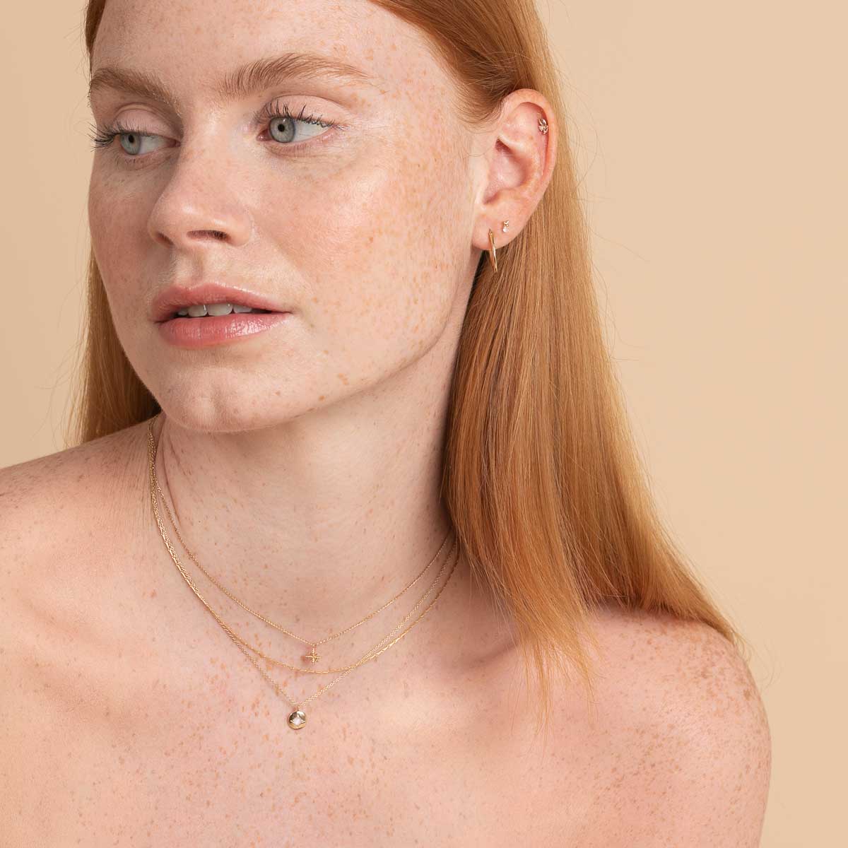 Birthstone Jewellery - October Opal Birthstone Necklace in Solid Gold - Pendant Necklace - Astrid & Miyu