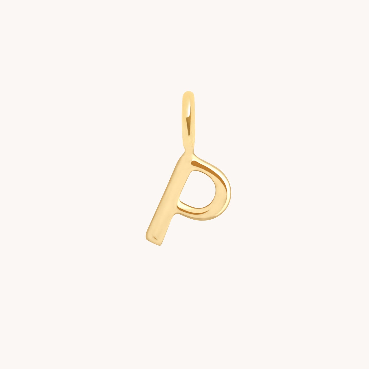 Initial Charms - P Initial Charm 9k Gold - Welding Charm - Astrid & Miyu