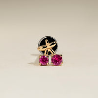 Cherry Titanium Piercing Stud in Gold-Astrid & Miyu