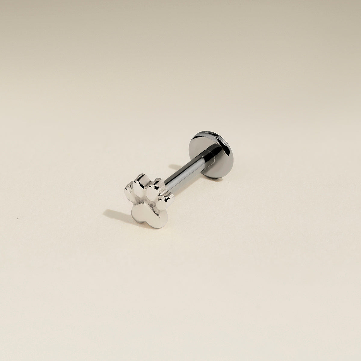 Paw Titanium Piercing Stud in Platinum-Astrid & Miyu